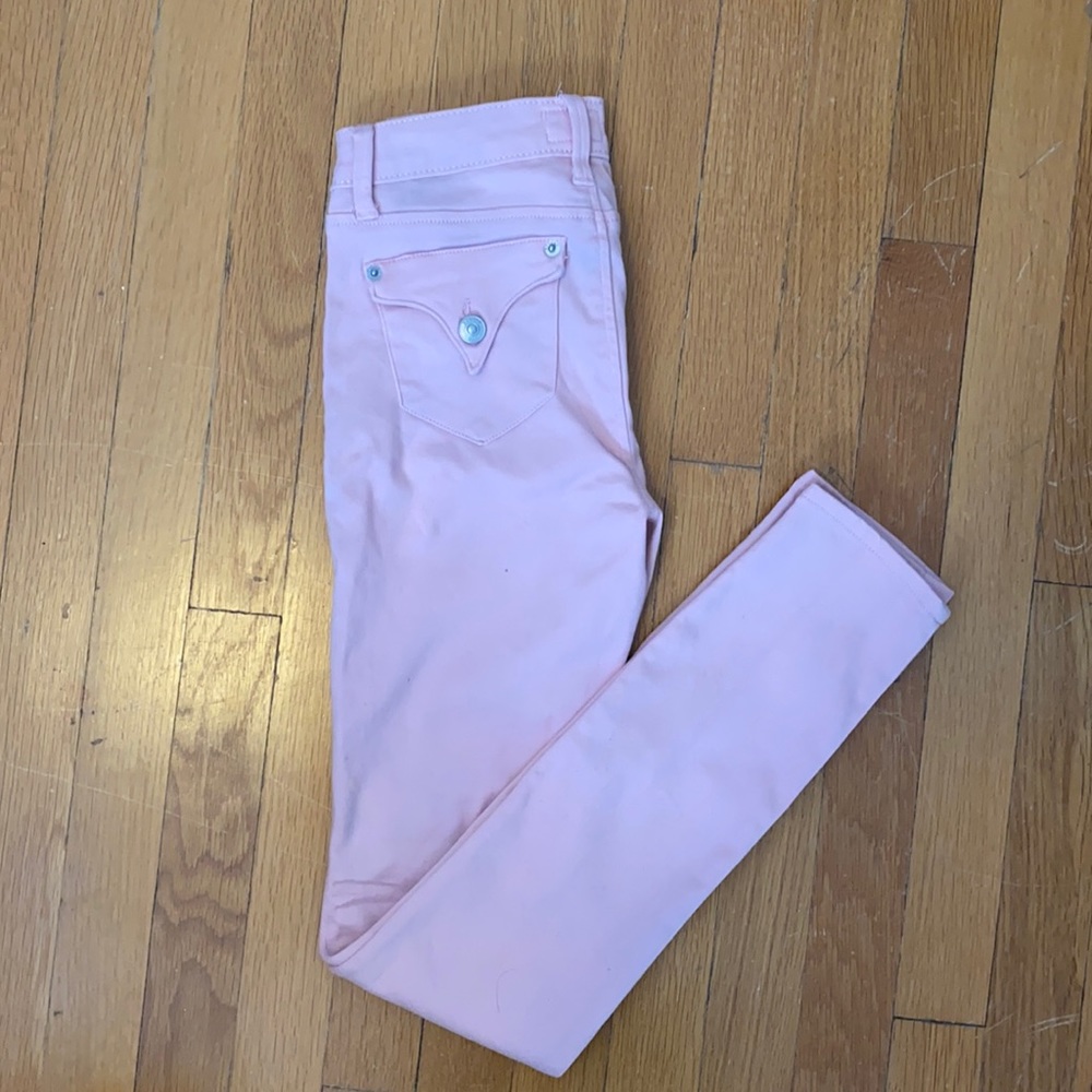 Pink Hudson mid ride jeans